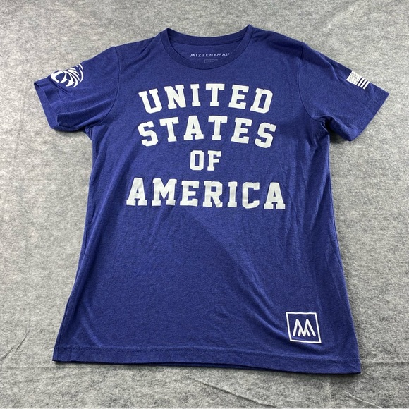 Mizzen+Main Mens Blue United States‎ Of America Legacies Alive SS T-Shirt SZ M - Picture 1 of 9